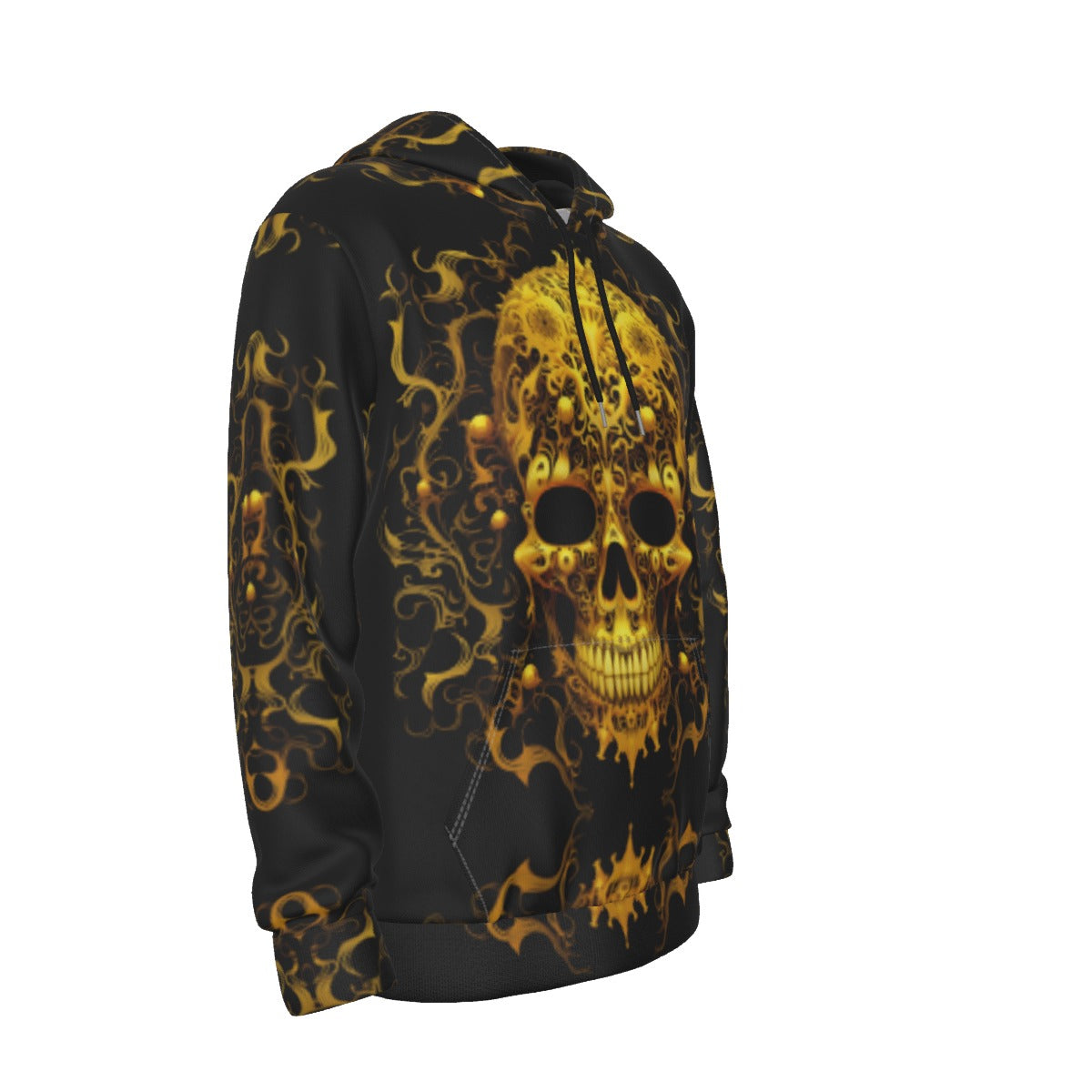Pullover Hoodie Golden Skull