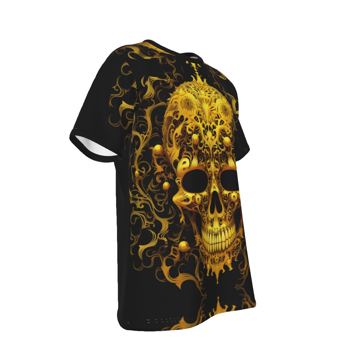 O-Neck T-Shirt Golden Skull