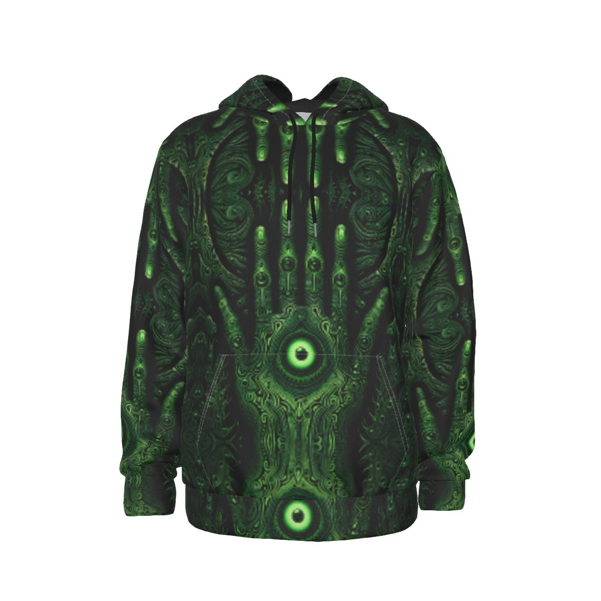 Pullover Hoodie Green Hand