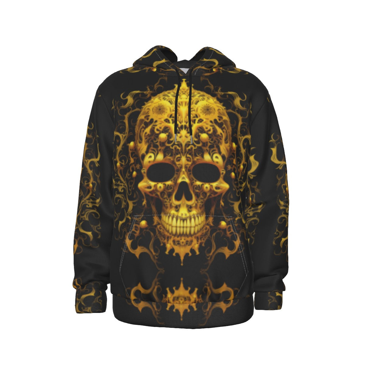 Pullover Hoodie Golden Skull