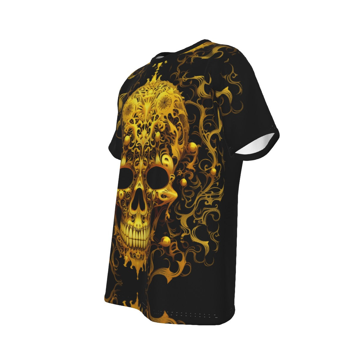 O-Neck T-Shirt Golden Skull