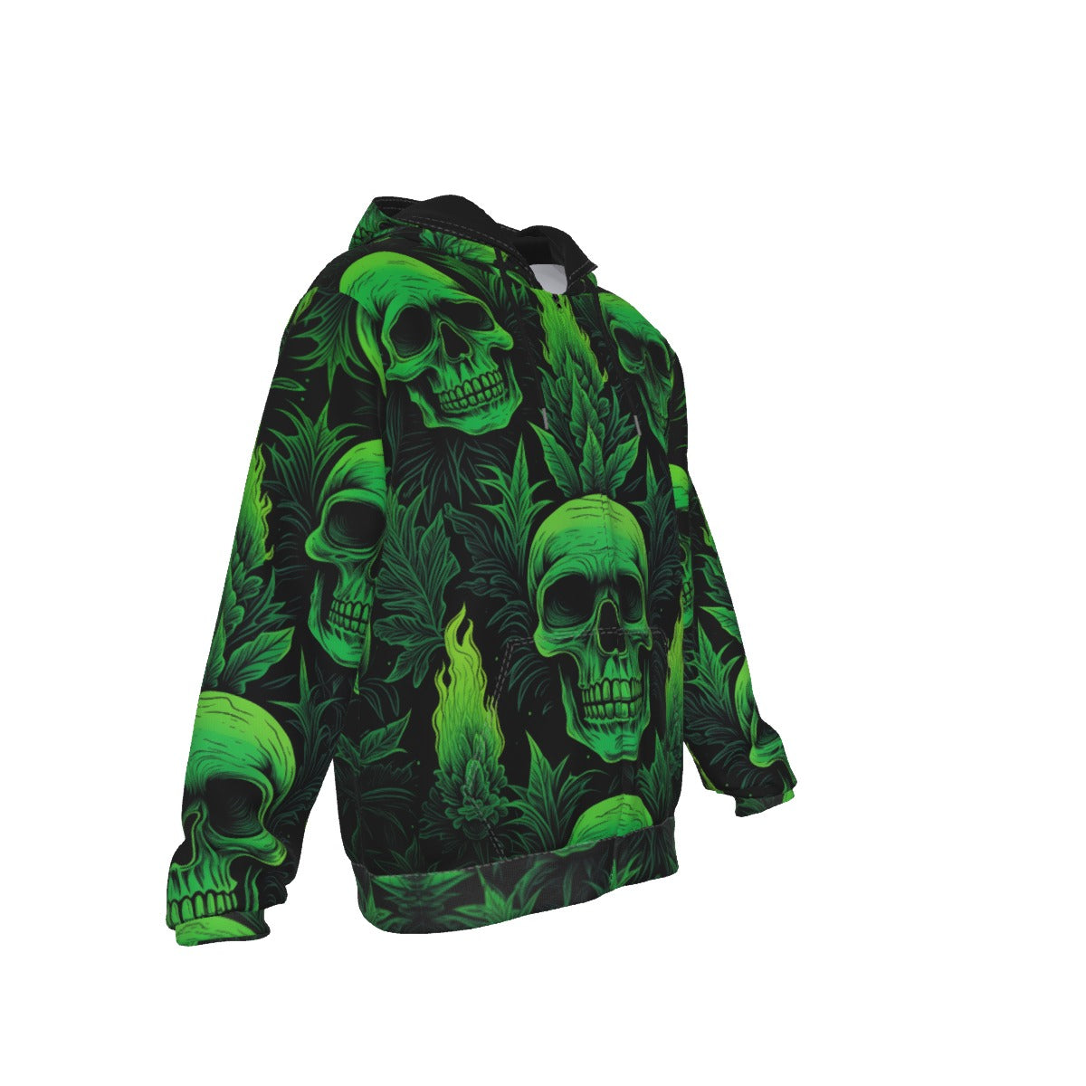 All-Over Print Zip Up Hoodie With Pocket