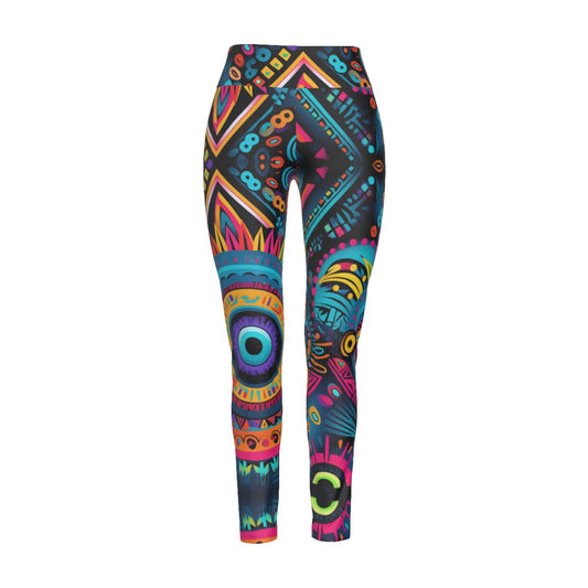 All-Over Print Women's High Waist Leggings | Side Stitch Closure