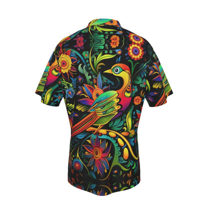 All-Over Print Men's Hawaiian Shirt With Pocket