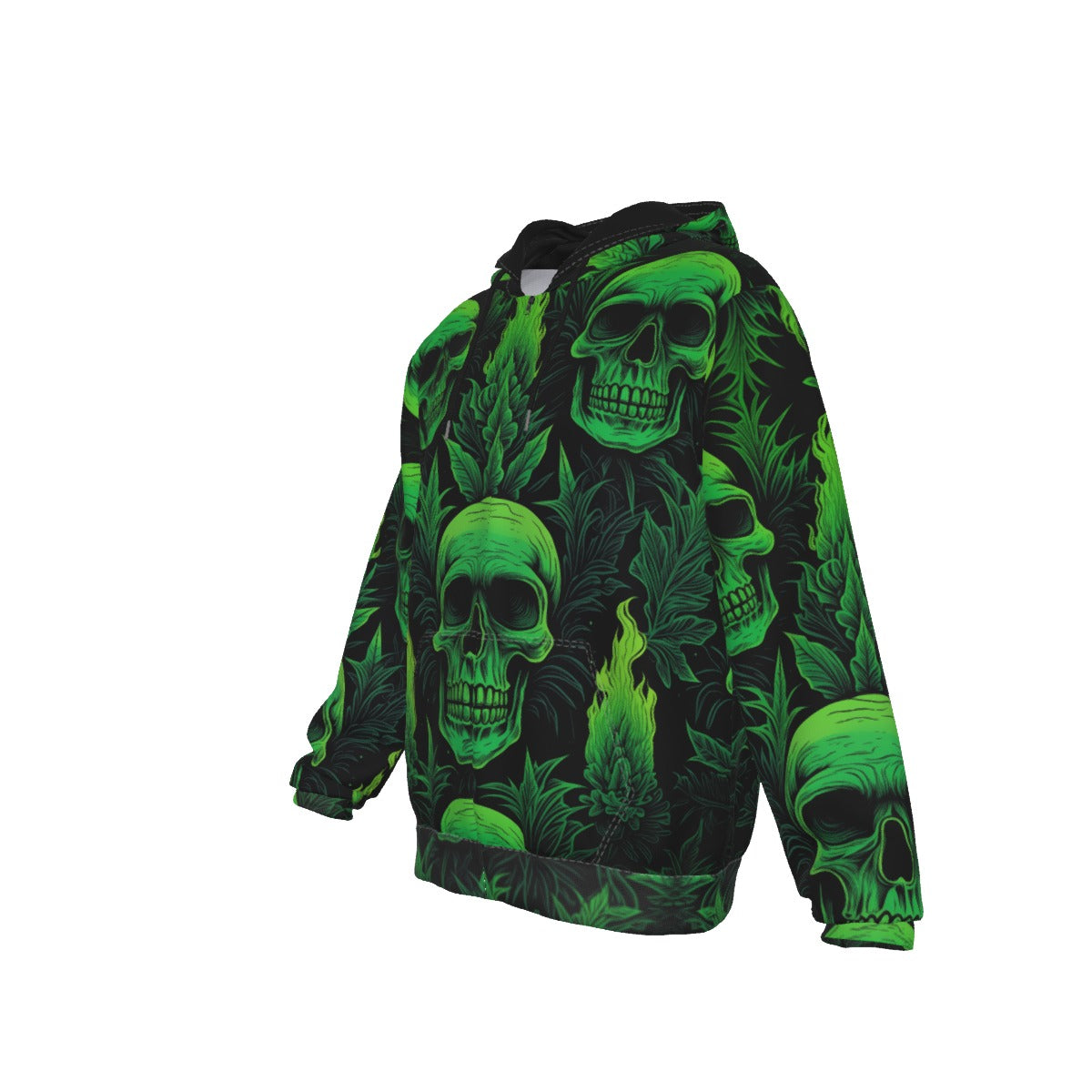 All-Over Print Zip Up Hoodie With Pocket