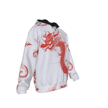 All-Over Print Zip Up Hoodie With Pocket