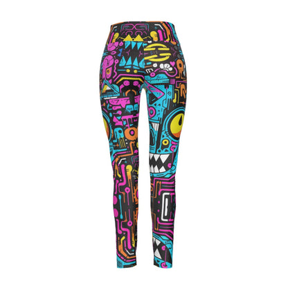 All-Over Print Women's High Waist Leggings | Side Stitch Closure