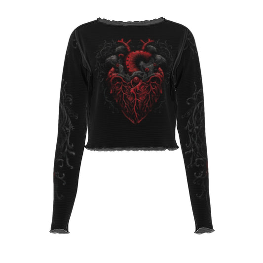 All-Over Print Women's Mesh Long Sleeves T-shirt