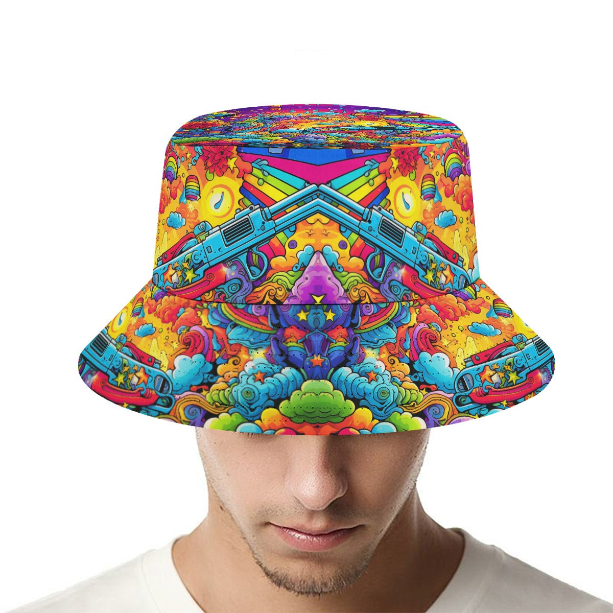 Bucket Hat Rainbow Graffiti