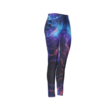 All-Over Print Women's High Waist Leggings | Side Stitch Closure