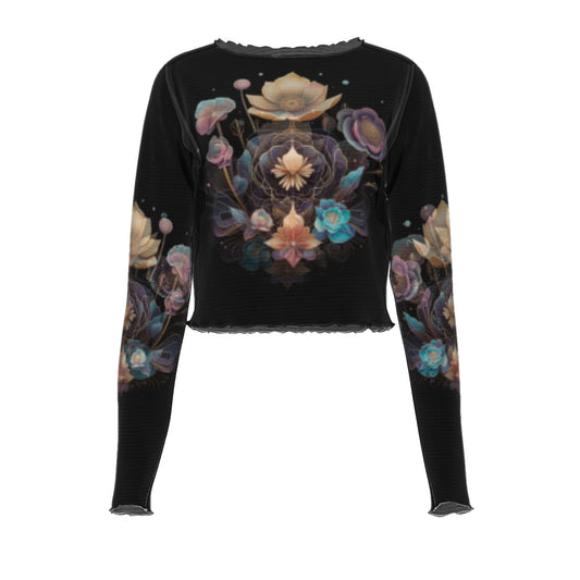 All-Over Print Women's Mesh Long Sleeves T-shirt