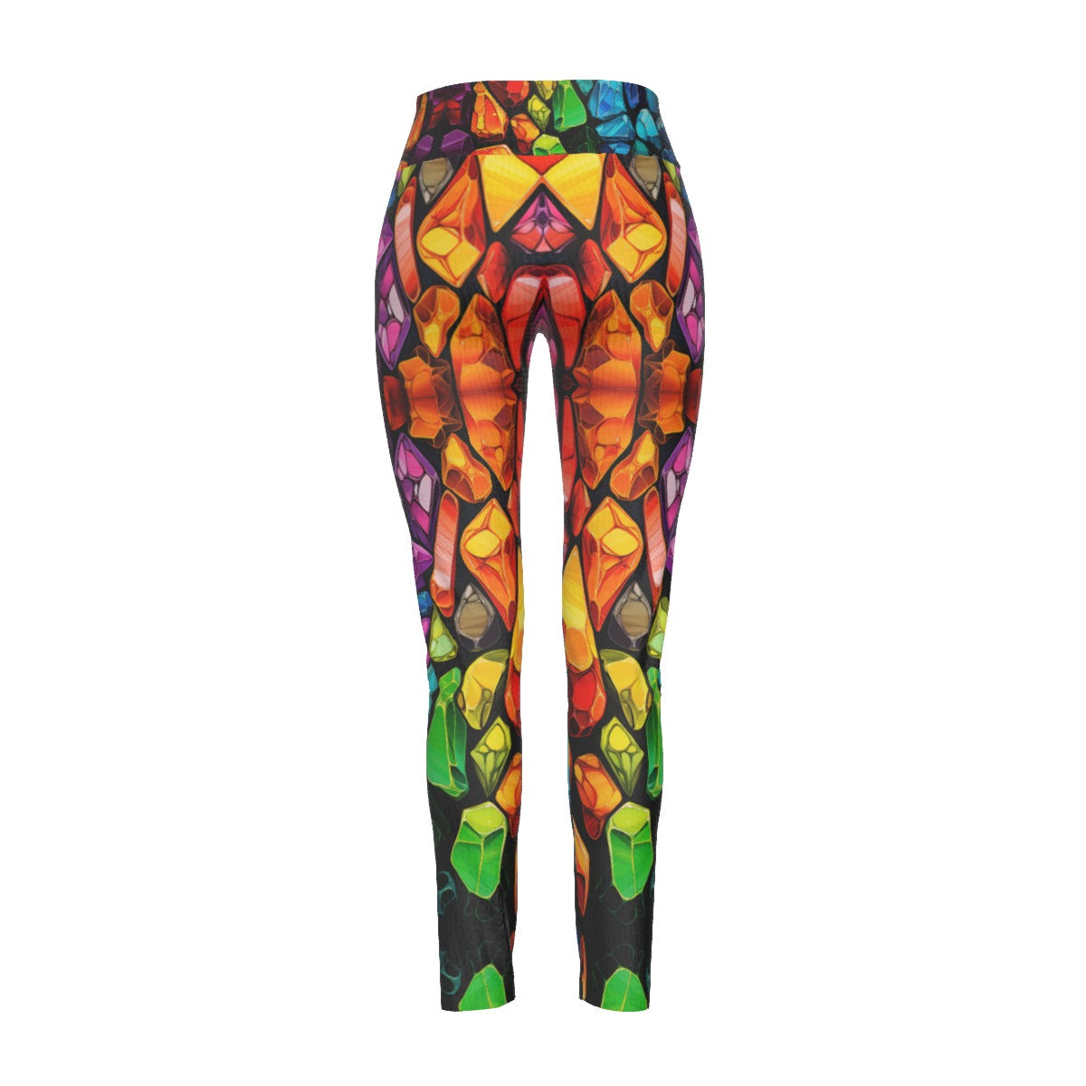 All-Over Print Women's High Waist Leggings | Side Stitch Closure