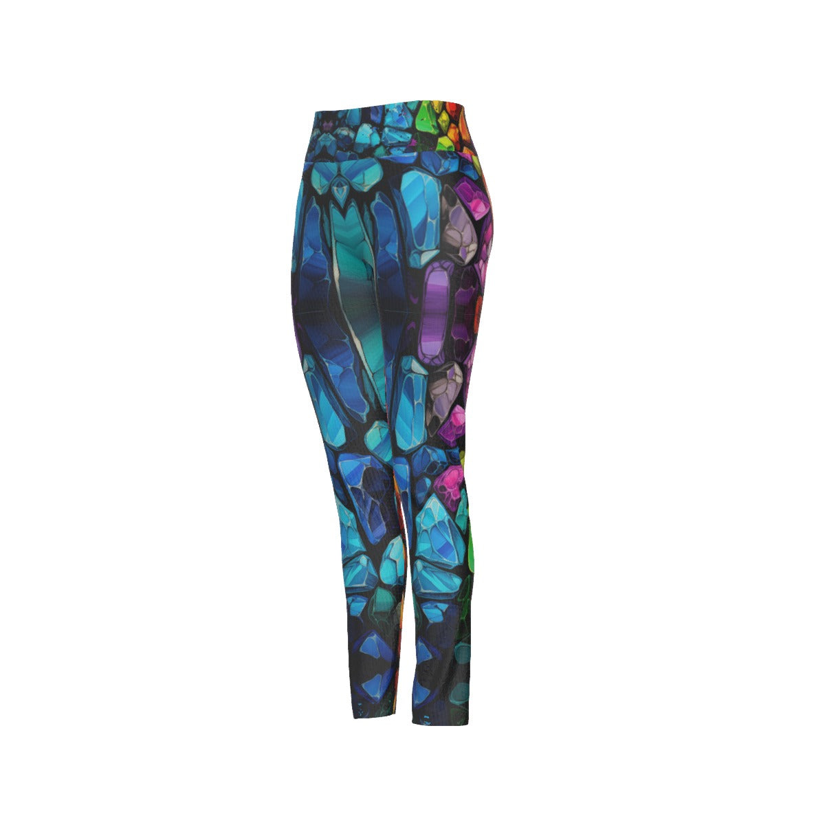 All-Over Print Women's High Waist Leggings | Side Stitch Closure