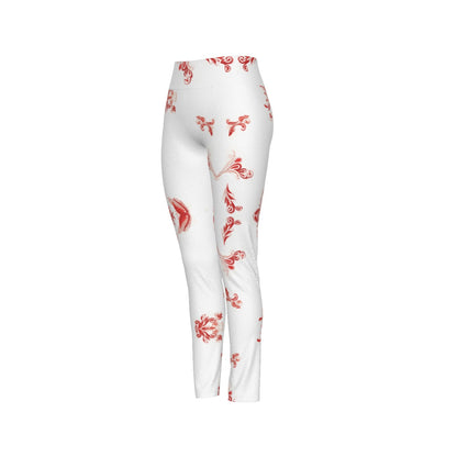 All-Over Print Women's High Waist Leggings | Side Stitch Closure