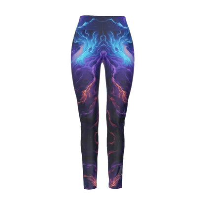 All-Over Print Women's High Waist Leggings | Side Stitch Closure