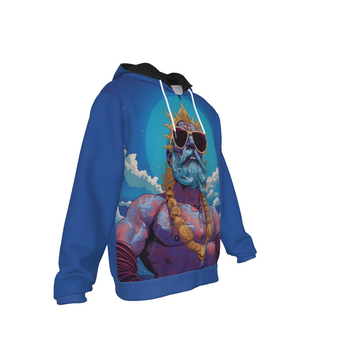 All-Over Print Zip Up Hoodie With Pocket