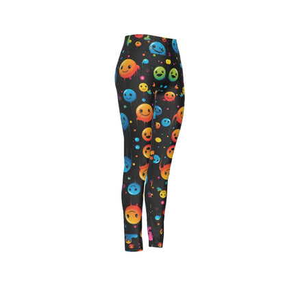 All-Over Print Women's High Waist Leggings | Side Stitch Closure