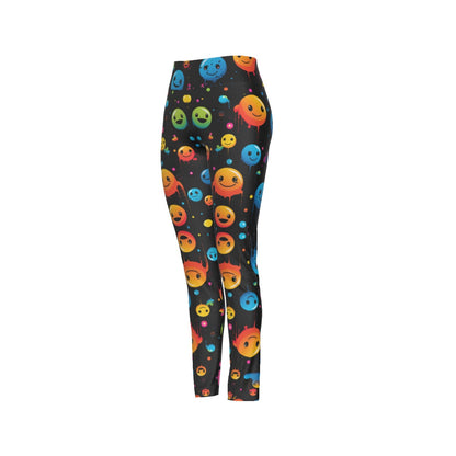 All-Over Print Women's High Waist Leggings | Side Stitch Closure