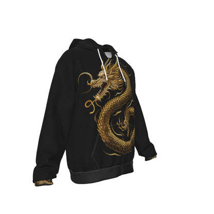 Zip Up Hoodie With Pocket Golden Dragon