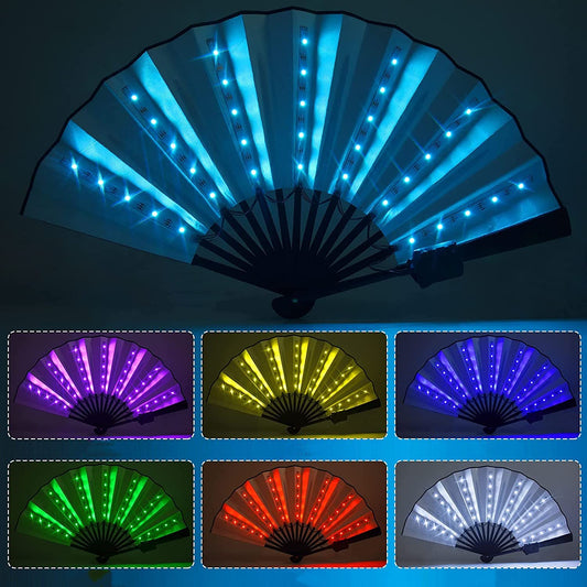 Foldable Hand Fan With LED Lights