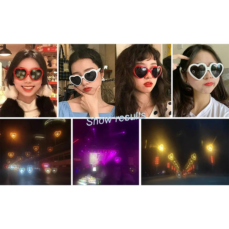 Heart Shaped Light Effects Glasses