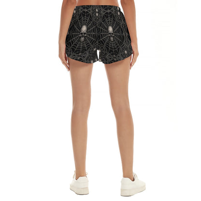 Beach Shorts White Skull