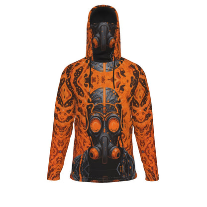 Pullover Hoodie With Mask Orange Mask