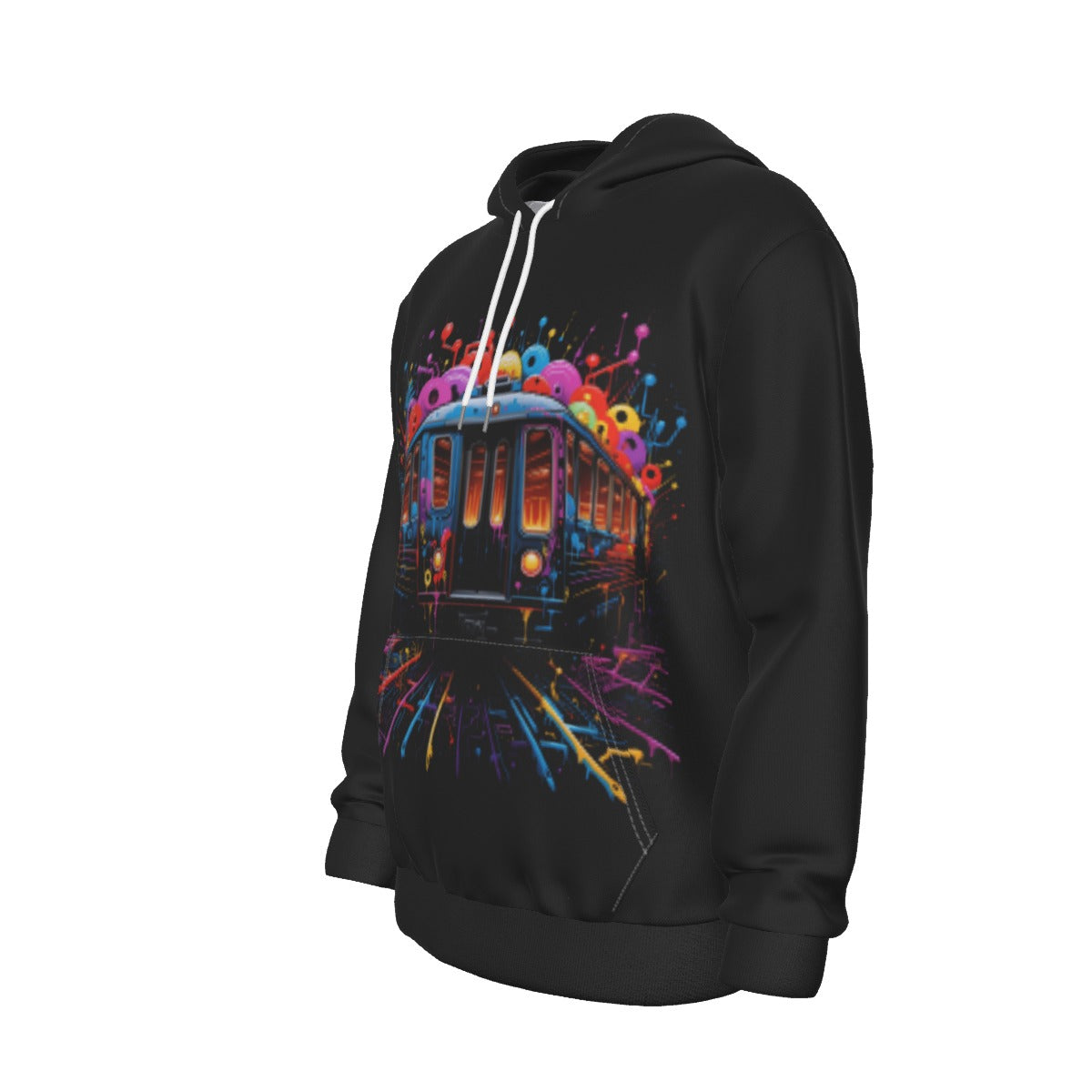 Pullover Hoodie Blue Train